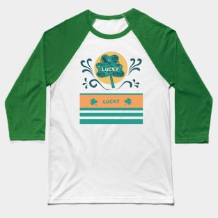 Lucky shamrock on holiday St. Patrick’s day. Lucky money with clover leaf Baseball T-Shirt